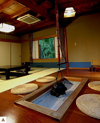 いろり付き 標準客室 古き良き日本の風情 囲炉裏の宿 ふるさとがしのばれる宿 角屋旅館