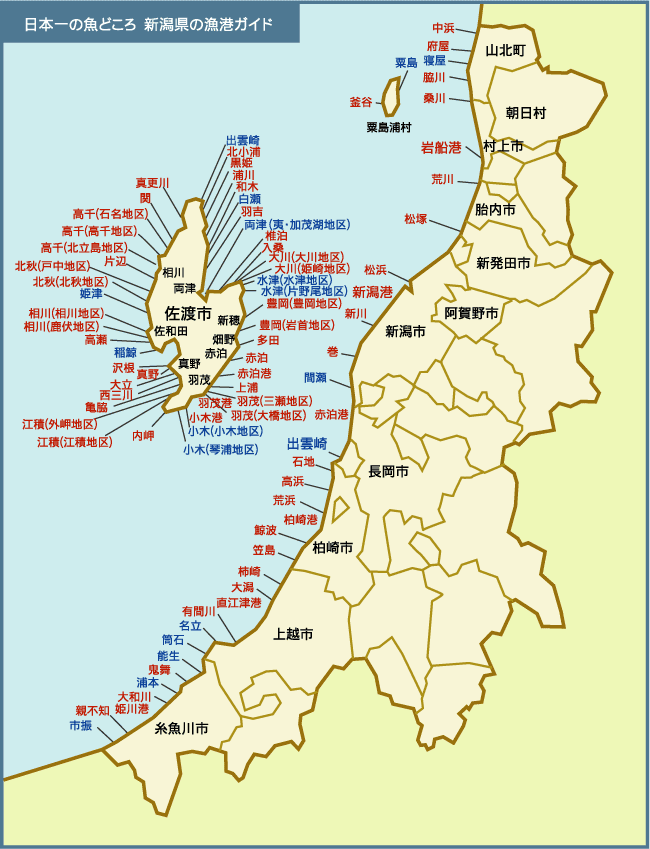 日本一の魚どころ　新潟の漁港ガイド